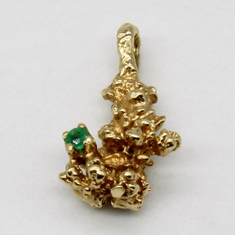 Abstract Emerald Pendant | 0.02ct |