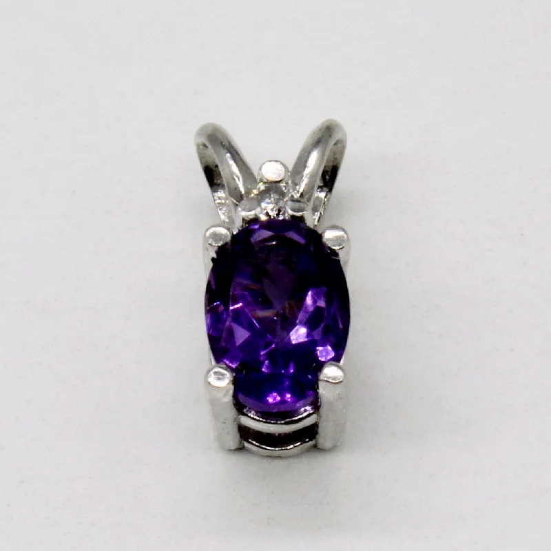 Amethyst & Diamond Pendant | 0.63ct, 0.02ct |