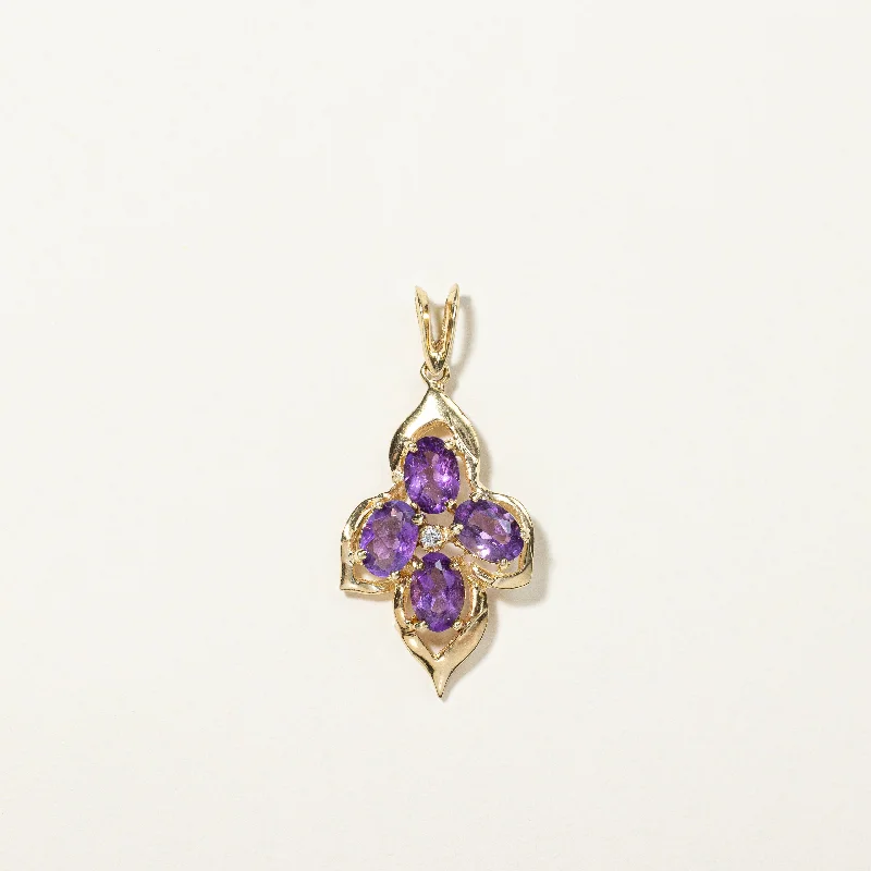 Amethyst & Diamond Pendant | 1.60ctw, 0.01ct |