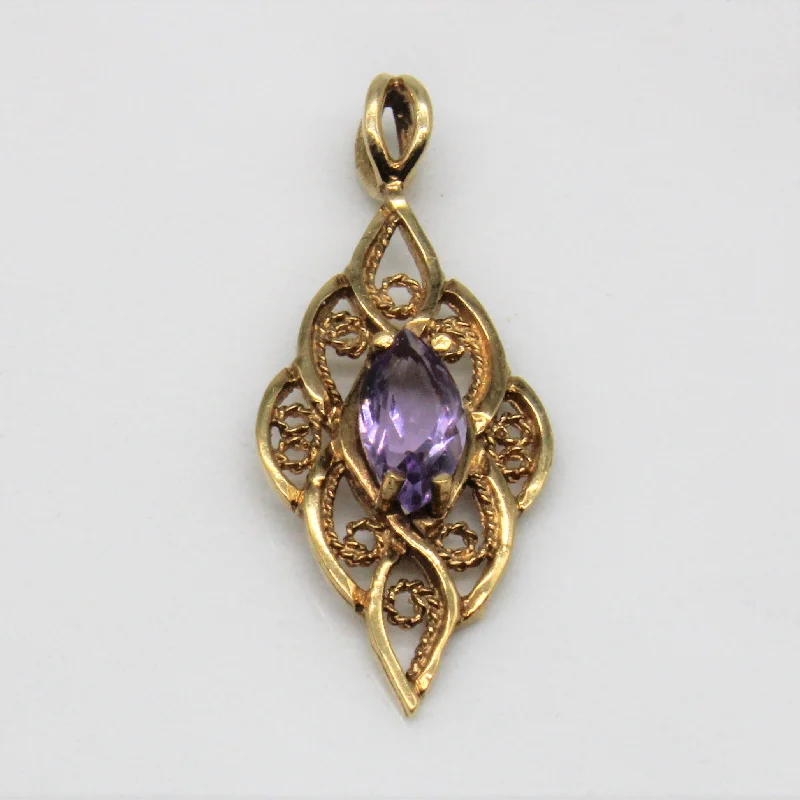 1960s Filigree Amethyst Pendant | 0.45ct |