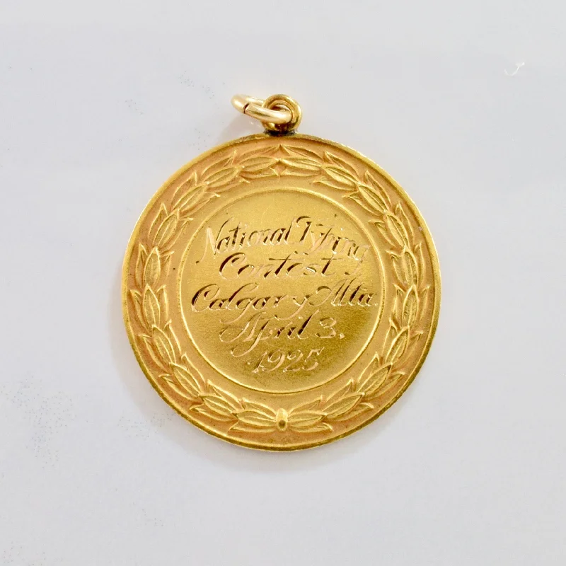 Birks' National Typing Contest Medal Circa 1925