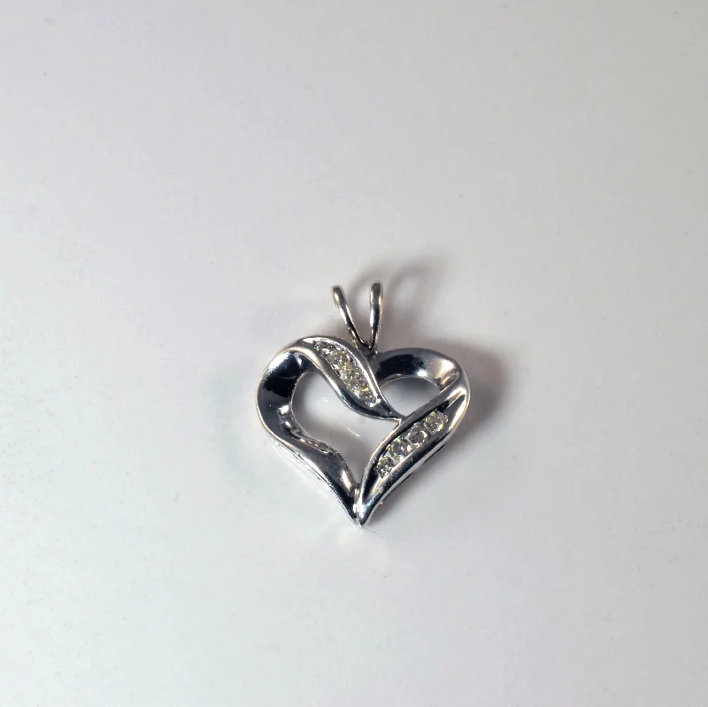 Diamond Channel Heart Pendant | 0.18ctw |