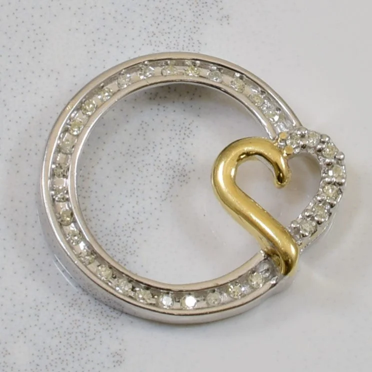 Diamond Infinite Circle Heart Pendent | 0.10ctw |