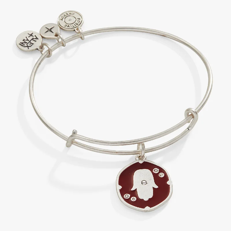 Limited-Time Offer On Elegant Jewelry Pieces Glass Crystal Hamsa Charm Bangle