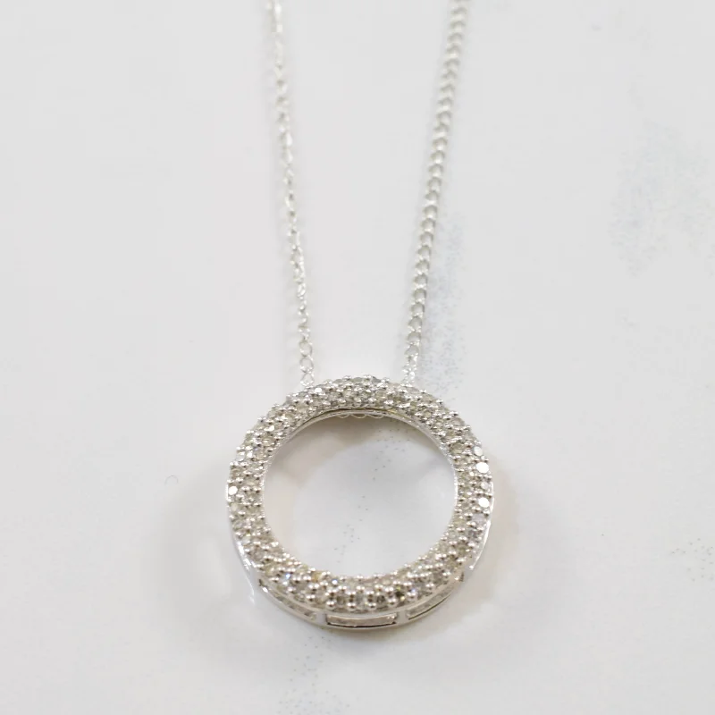 Diamond Circle Pendant | 0.20 ctw | SZ 20" |