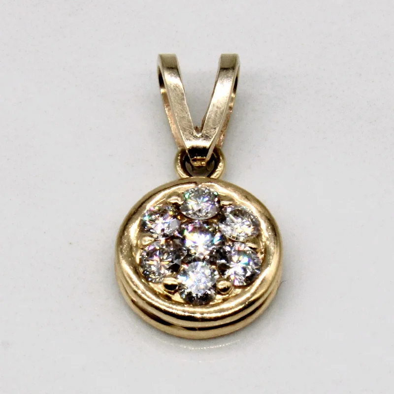 Diamond Cluster 14k Pendant | 0.40ctw |