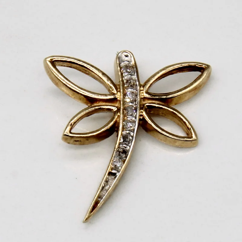 Diamond Dragonfly Pendant | 0.04ctw |