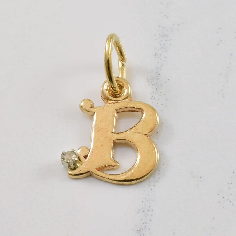 Diamond Initial 'B' Pendant | 0.01ct |