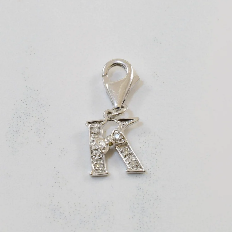 Diamond Initial 'K' Charm | 0.02ctw |