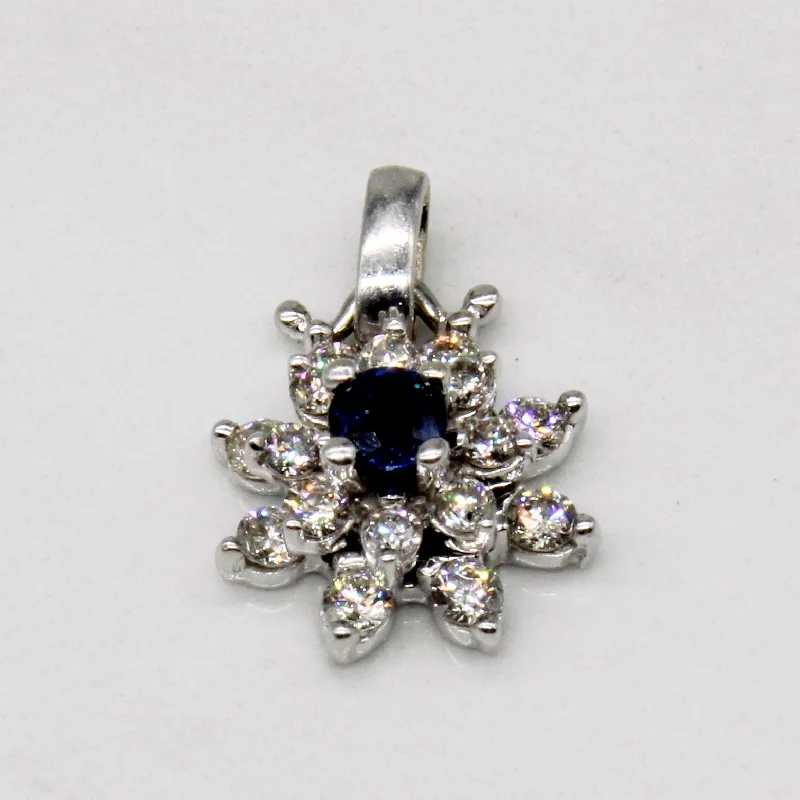 Diamond & Sapphire Pendant | 0.40ctw, 0.12ct |