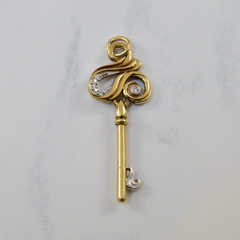 Diamond Swirling Key Pendant | 0.03ctw |