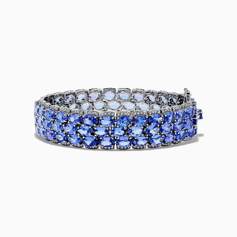 Shop Stylish Jewelry Now And Save Big Nahla Siri Sterling Silver Tanzanite and Diamond Bracelet