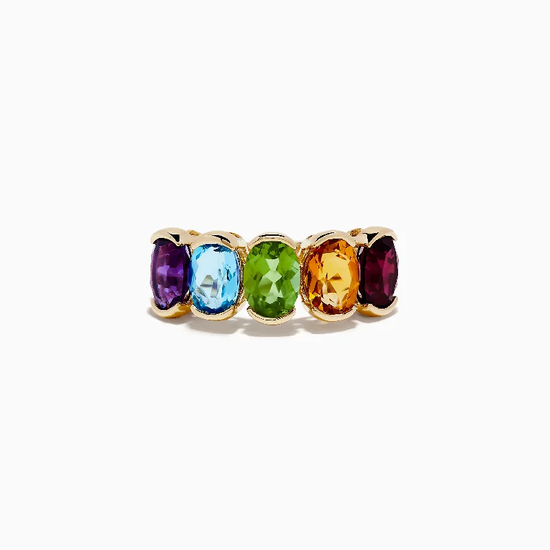 Breathtaking Jewelry At Limited-Time Savings Mosaic 14K Yellow Gold Multi Stone Ring