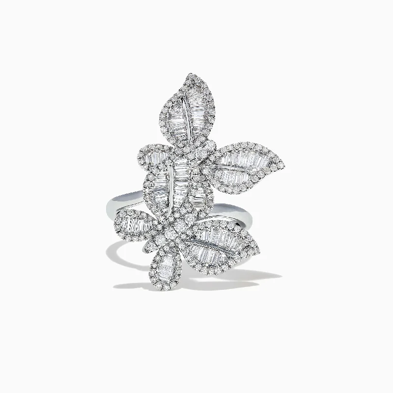 Save On Luxury Jewelry Pieces – Limited-Time Offers Nature 14K White Gold Diamond Butterfly Ring, 1.41 TCW