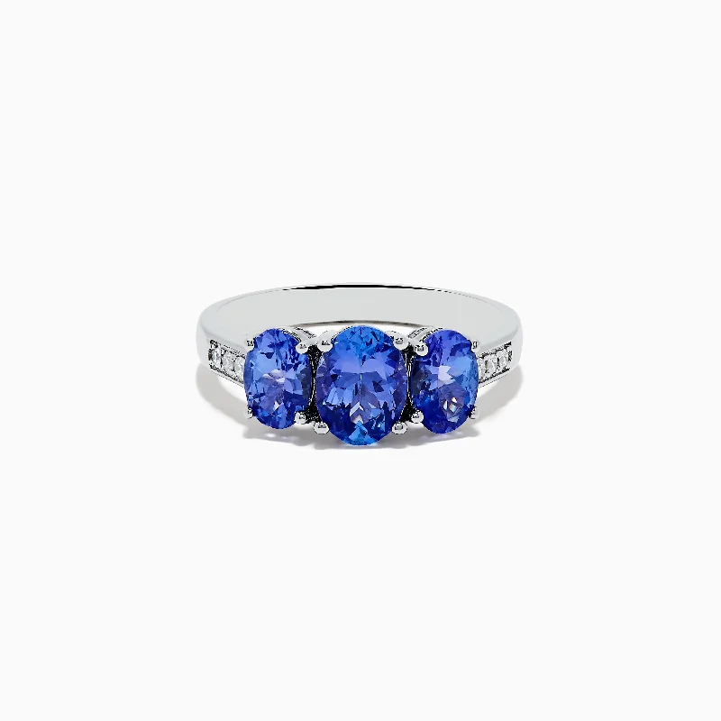 Affordable Luxury Jewelry For Every Occasion Nahla Siri Sterling Silver Diamond and Tanzanite Ring