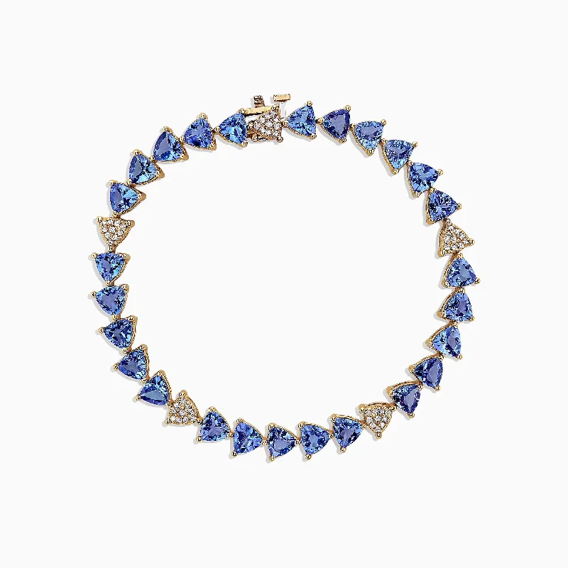 Dazzle In Elegance With Our Biggest Jewelry Sale Nahla Siri 14K Gold Tanzanite & Diamond Bracelet, 10.13 TCW