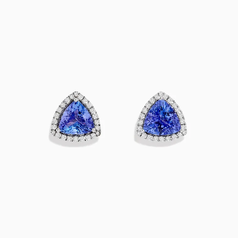 Best-Selling Jewelry Now Available At Special Deals Nahla Siri 14K White Gold Tanzanite and Diamond Studs