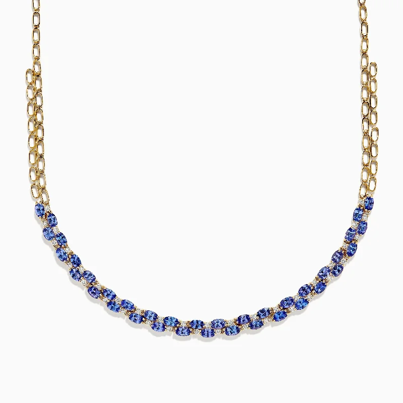 Personalized Jewelry Sale – Unique Pieces At Great Prices Nahla Siri 14K Yellow Gold Tanzanite and Diamond Necklace