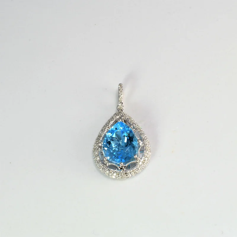 Effy' Topaz & Diamond Pendant | 0.15 ctw |