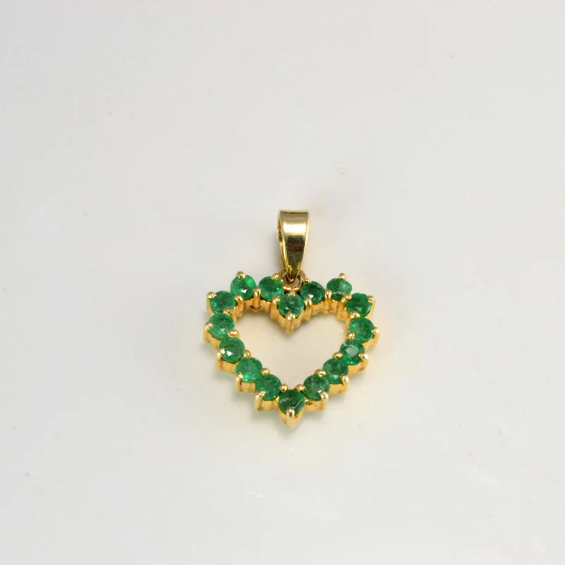 Emerald Heart Pendant | 0.64 ctw |