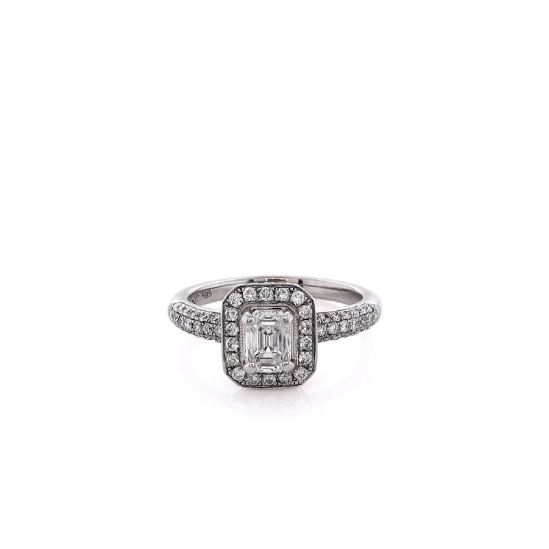 Sparkle More For Less – Jewelry Sale Happening Now Estate 14 Karat White Gold Diamond Engagement Ring