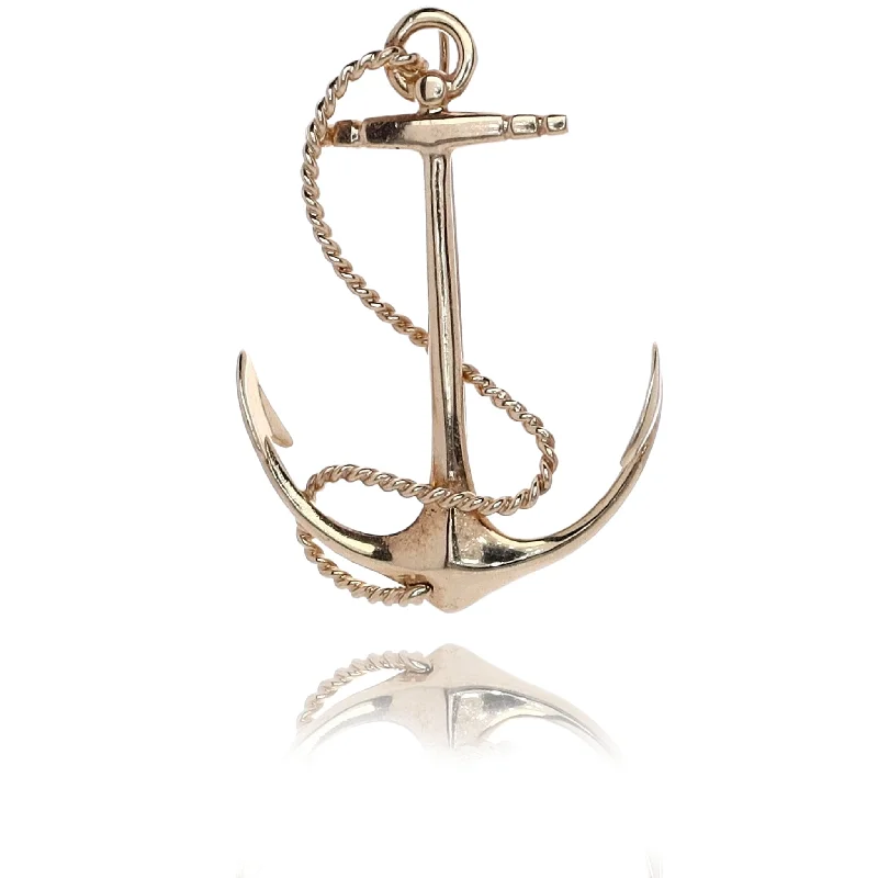 Jewelry Flash Sale – Stylish Designs At Unbeatable Rates Estate 14 Karat Yellow Gold Large Anchor Pin