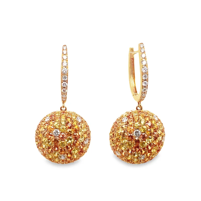 Seasonal Jewelry Sale – Upgrade Your Collection Estate 18k Rose Gold Sapphire and Diamond Drop Earrings