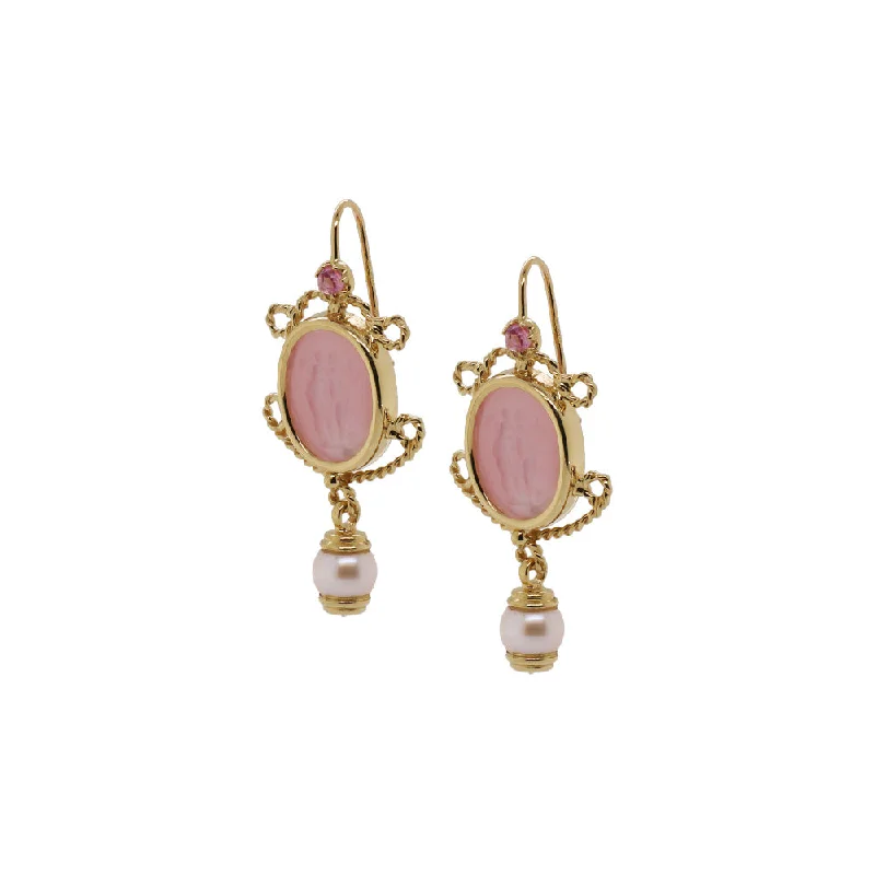 Luxury Jewelry Now At Special Promotional Rates Estate 18k Yellow Gold Intaglio Earrings