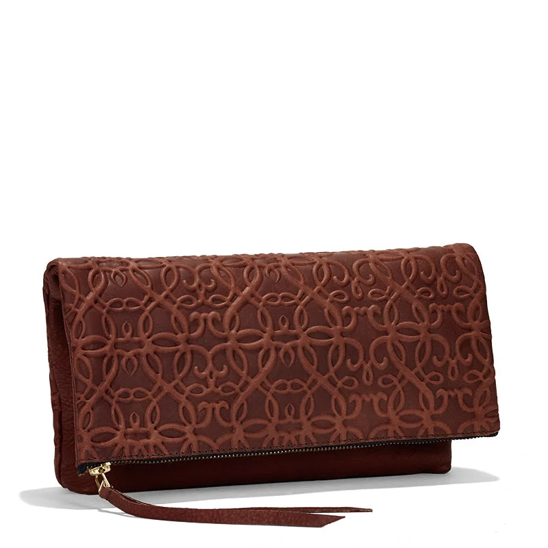 Unlock Unbeatable Jewelry Deals Before They’Re Gone Gabriel Leather Fold Over Clutch, Brown