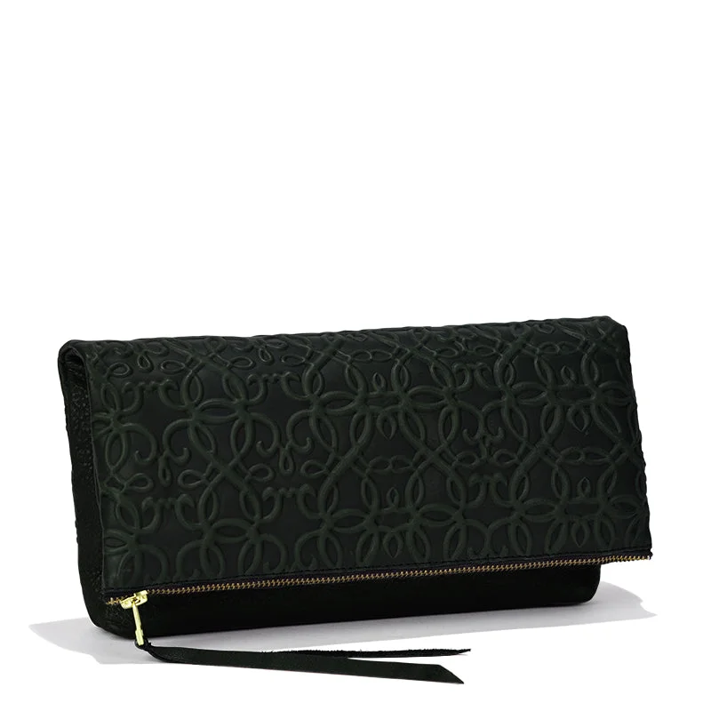 Once-A-Year Jewelry Sale – Grab Your Favorites Now Gabriel Leather Fold Over Clutch, Forest Green