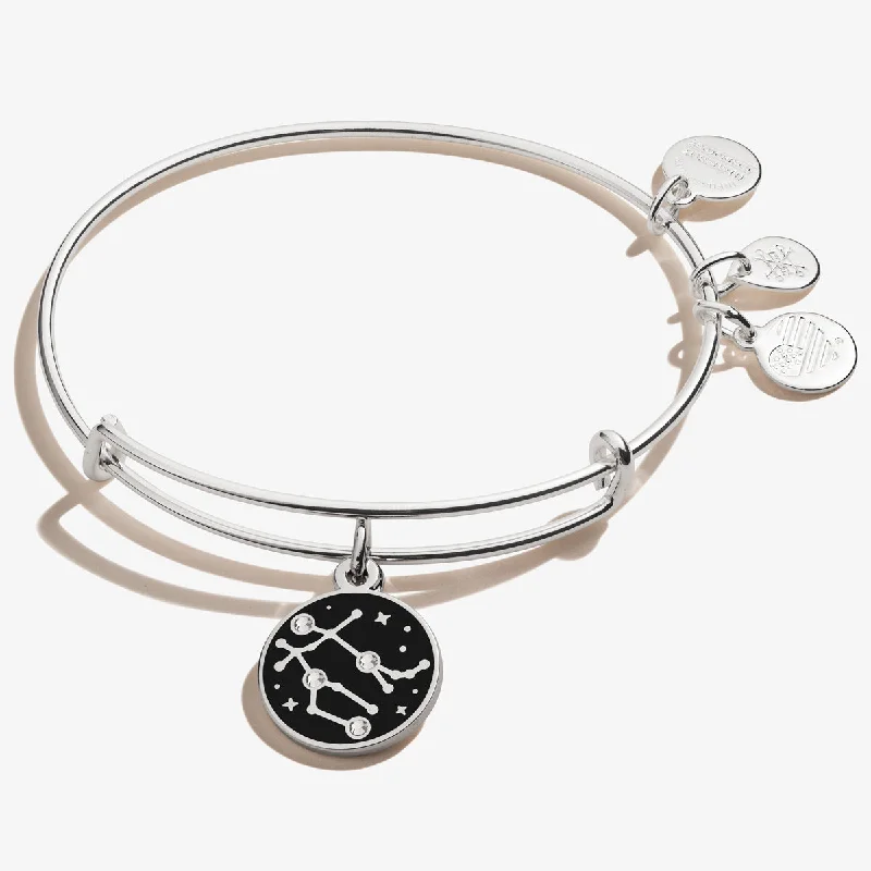 Fashion-Forward Geometric Jewelry For Contemporary Style Gemini Zodiac Charm Bangle