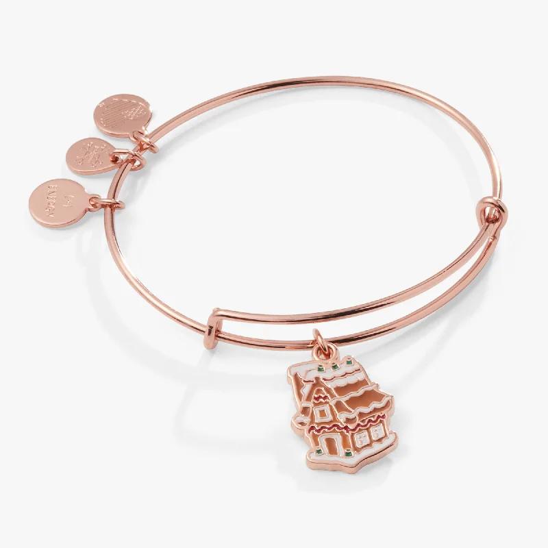 Discounted Jewelry For A Glamorous Look Gingerbread House Charm Bangle Bracelet