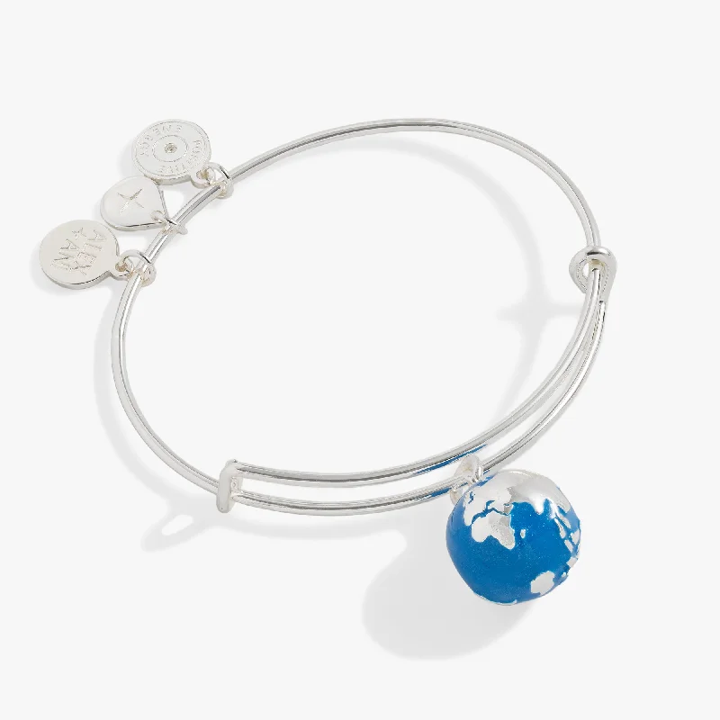 Discounted Jewelry For A Glamorous Look Globe Charm Bangle