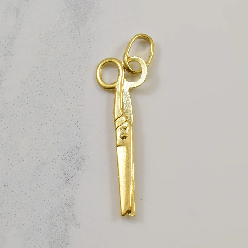 Gold Scissors Pendant |