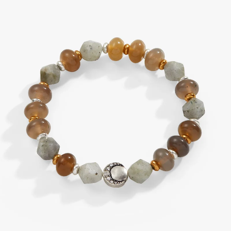 Don't Miss These Dazzling Jewelry Discounts Gray Agate + Labradorite Beaded Stretch Bracelet