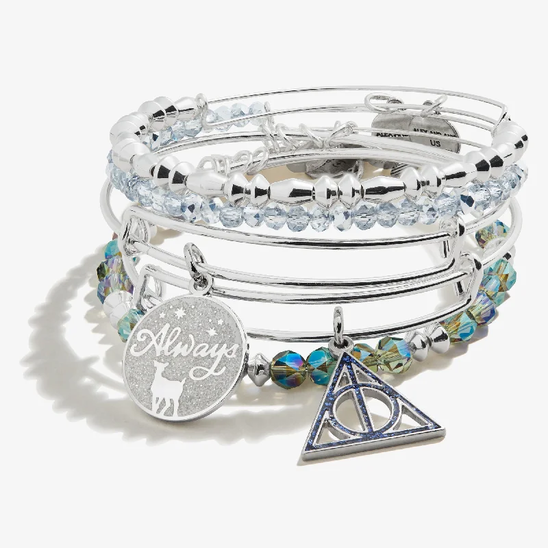 Unmissable Discounts On Timeless Jewelry Pieces Harry Potter™ 'Always' Charm Bangle, Set of 5