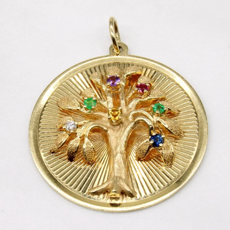 'Henry Dankner' Multi Gem Tree Pendant | 0.30ctw |