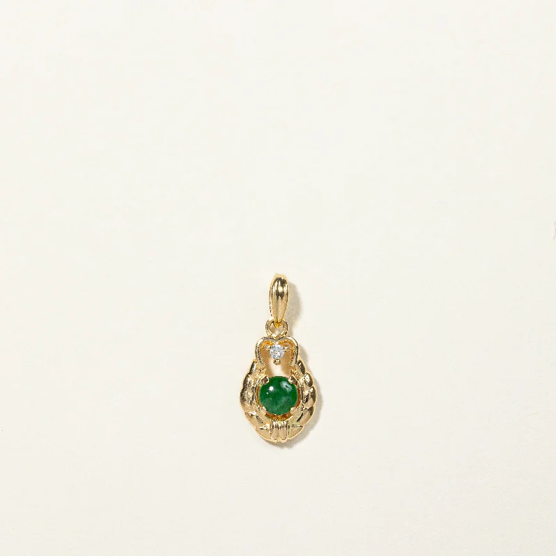 Jadeite & Diamond Pendant | 0.30ct, 0.02ct |