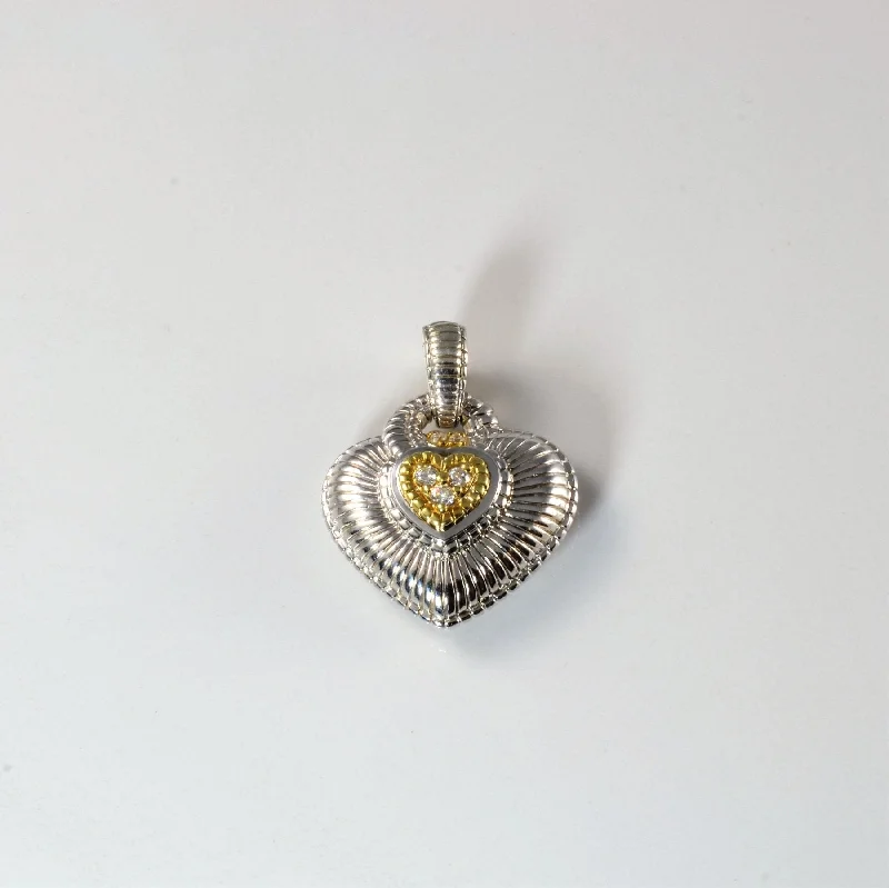 'Judith Ripka' Two Collection Diamond Heart Pendant | 0.20ctw |