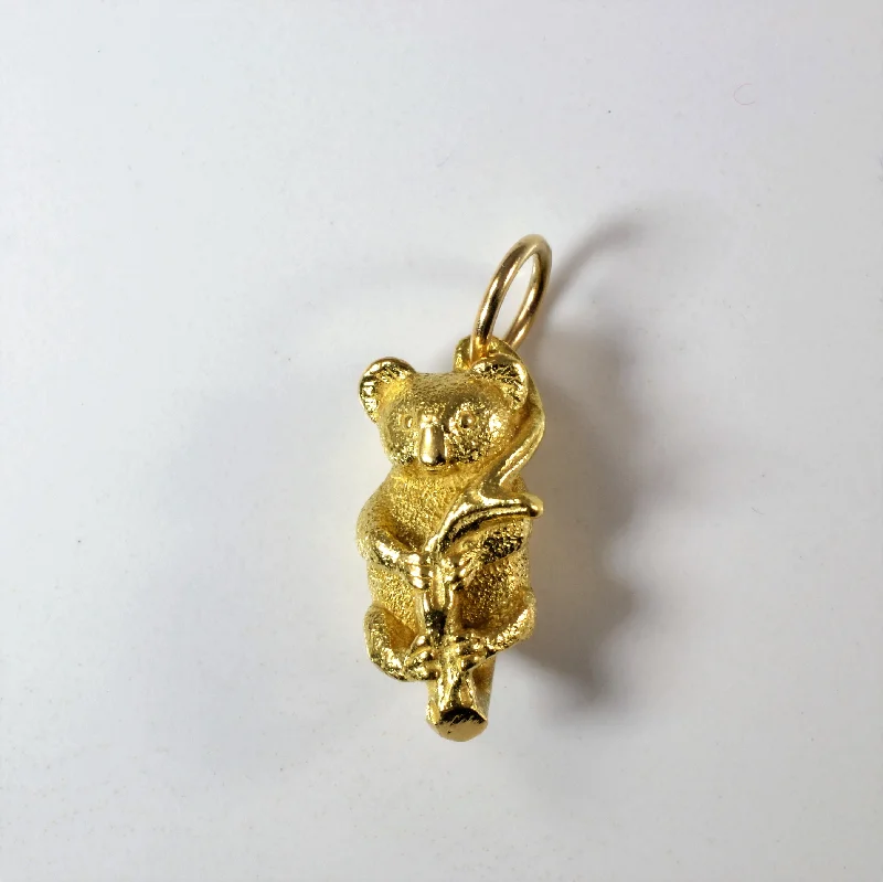 Yellow Gold Koala Bear Pendant |