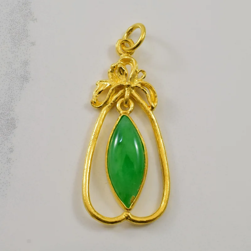 Marquise Cut Jadeite Pear Drop Pendant | 1.95ct |