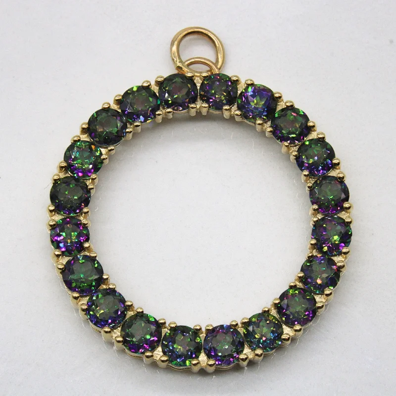 Mystic Topaz Circle Pendant | 5.00ctw |