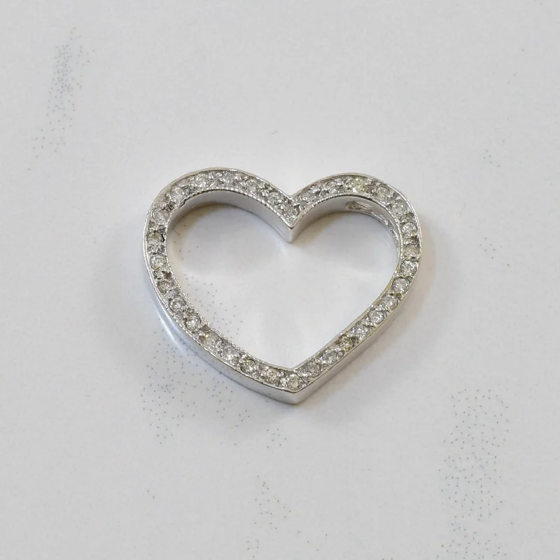 Pave Diamond Heart Pendant | 0.08ctw |