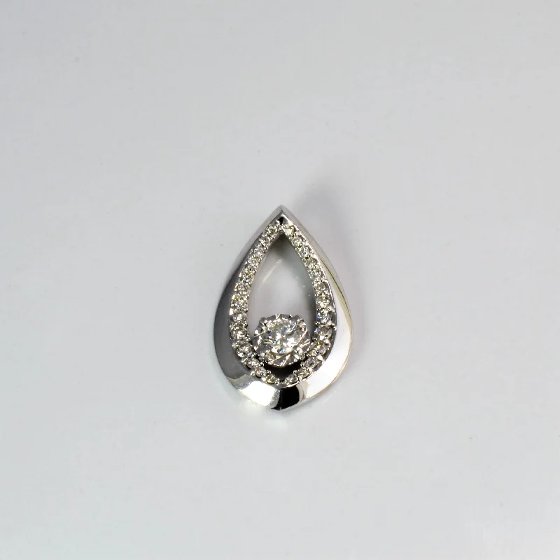 Pave Set Diamond Drop Pendant | 0.40 ctw |