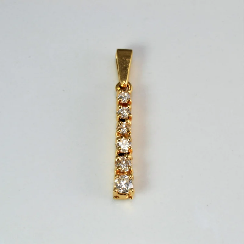 Pave Set Diamond Stick Pendant | 0.37 ctw |