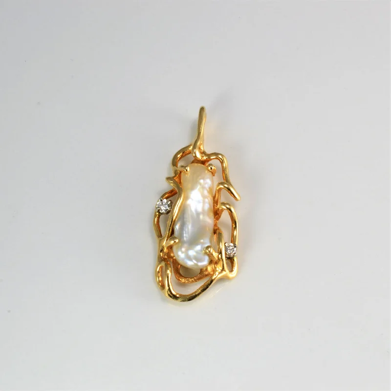 Pearl 7 Diamond Drop Pendant | 0.10 ctw |