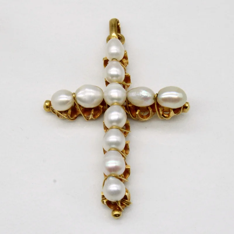 Pearl Cross Pendant