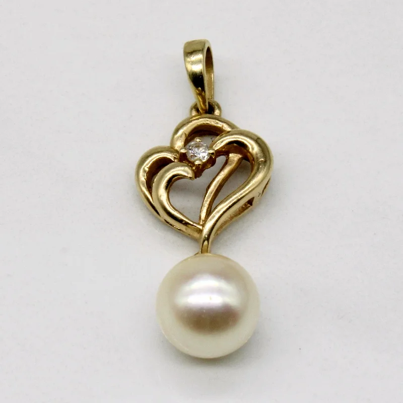 Pearl & Diamond Pendant | 0.02ct |