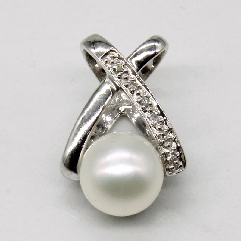 Pearl & Diamond Pendant | 0.03ctw |