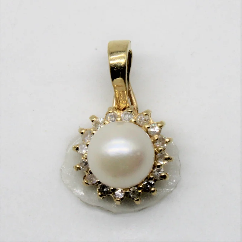 Pearl & Diamond Pendant | 0.08ctw |